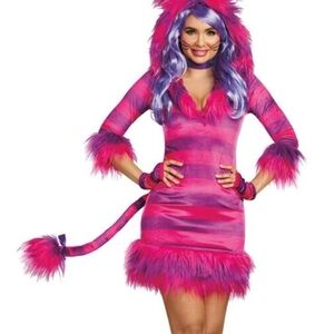 Cheshire Cat Costume Pink and Purple Striped